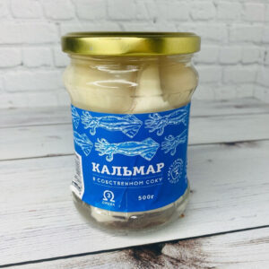 Кальмар в собственном соку, 500 гр